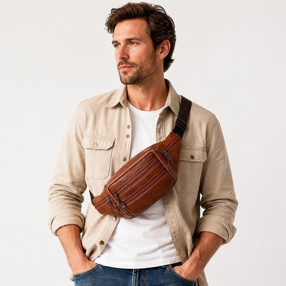 Luxury Multi-Pocket Leather Fa - Luxury Bags Leather 评论和价格