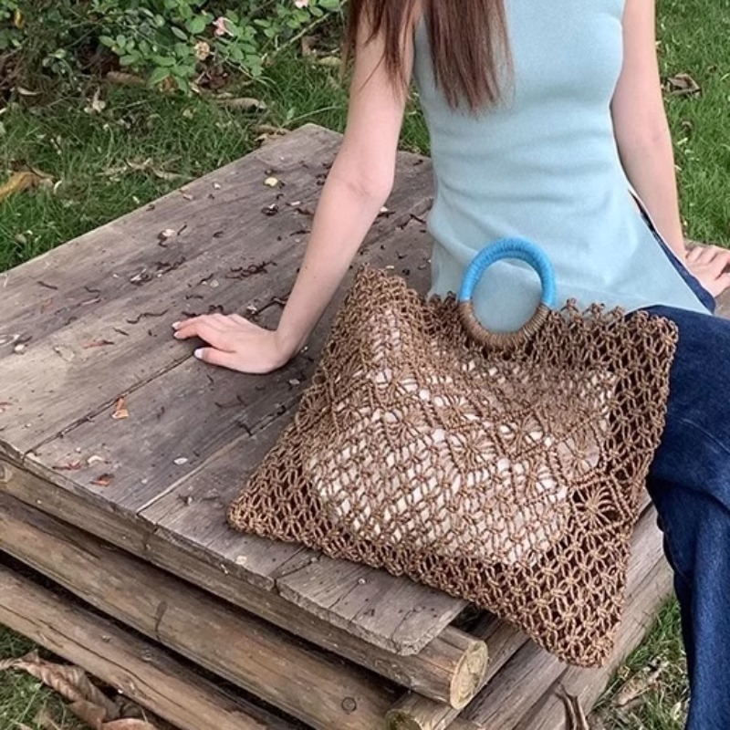 Boho Woven Straw Tote Bag for  - Luxury Bags Tote 评论和价格
