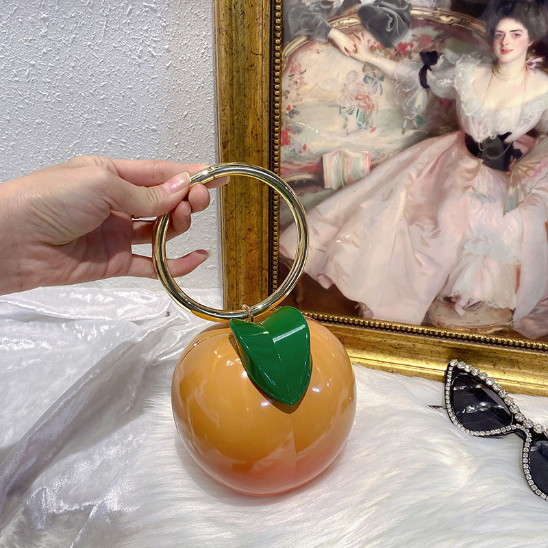 New Yellow Peach Design Women  - Luxury Bags Cute 评论和价格